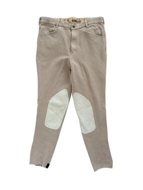 Elation Breeches Tan Suede Knee Patch Cotton Riding Pants Size 32